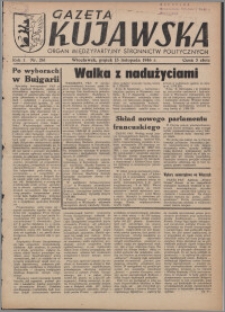 Gazeta Kujawska : organ międzypartyjnych stronnictw politycznych 1946.11.15, R. 1, nr 261