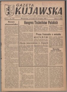 Gazeta Kujawska : organ międzypartyjnych stronnictw politycznych 1946.11.28, R. 1, nr 272