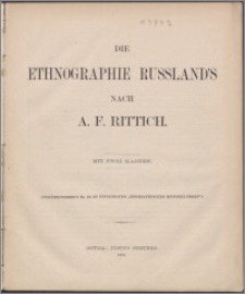 Die Ethnographie Russland's