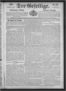 Der Gesellige : Graudenzer Zeitung 1898.07.20, Jg. 73, No. 167