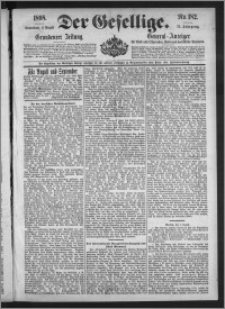 Der Gesellige : Graudenzer Zeitung 1898.08.06, Jg. 73, No. 182