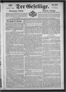 Der Gesellige : Graudenzer Zeitung 1898.08.07, Jg. 73, No. 183