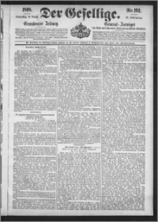 Der Gesellige : Graudenzer Zeitung 1898.08.18, Jg. 73, No. 192