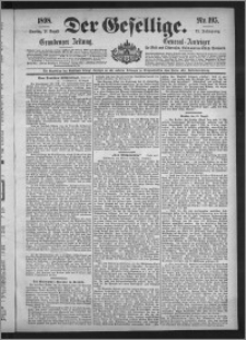Der Gesellige : Graudenzer Zeitung 1898.08.21, Jg. 73, No. 195