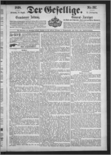 Der Gesellige : Graudenzer Zeitung 1898.08.24, Jg. 73, No. 197