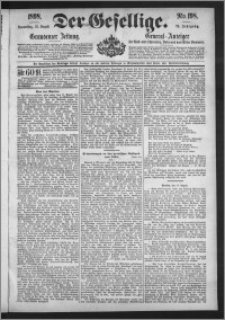 Der Gesellige : Graudenzer Zeitung 1898.08.25, Jg. 73, No. 198