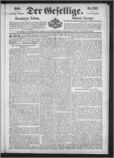 Der Gesellige : Graudenzer Zeitung 1898.08.30, Jg. 73, No. 202