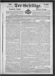 Der Gesellige : Graudenzer Zeitung 1898.08.31, Jg. 73, No. 203