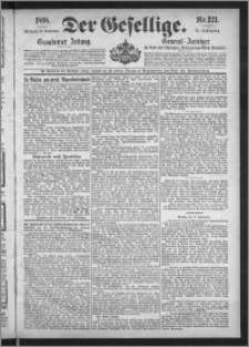 Der Gesellige : Graudenzer Zeitung 1898.09.21, Jg. 73, No. 221