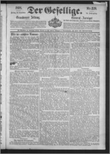 Der Gesellige : Graudenzer Zeitung 1898.09.30, Jg. 73, No. 229