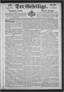 Der Gesellige : Graudenzer Zeitung 1898.10.04, Jg. 73, No. 232