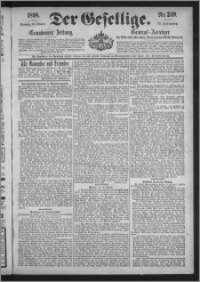 Der Gesellige : Graudenzer Zeitung 1898.10.23, Jg. 73, No. 249
