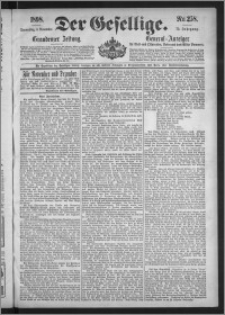 Der Gesellige : Graudenzer Zeitung 1898.11.03, Jg. 73, No. 258