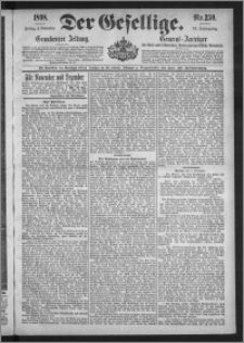 Der Gesellige : Graudenzer Zeitung 1898.11.04, Jg. 73, No. 259
