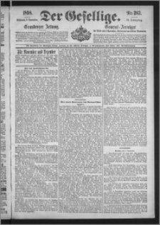 Der Gesellige : Graudenzer Zeitung 1898.11.09, Jg. 73, No. 263