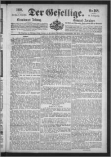 Der Gesellige : Graudenzer Zeitung 1898.11.15, Jg. 73, No. 268