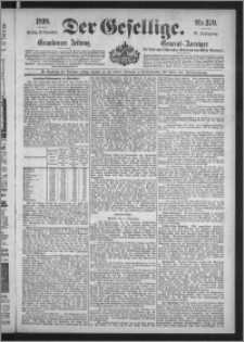 Der Gesellige : Graudenzer Zeitung 1898.11.18, Jg. 73, No. 270