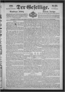 Der Gesellige : Graudenzer Zeitung 1898.11.19, Jg. 73, No. 271