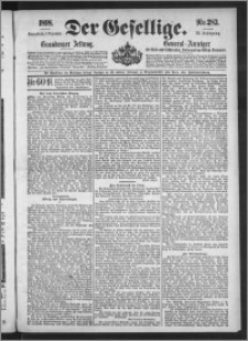 Der Gesellige : Graudenzer Zeitung 1898.12.03, Jg. 73, No. 283