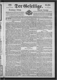 Der Gesellige : Graudenzer Zeitung 1898.12.04, Jg. 73, No. 284
