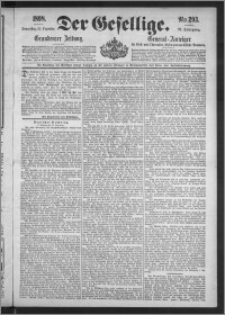 Der Gesellige : Graudenzer Zeitung 1898.12.15, Jg. 73, No. 293