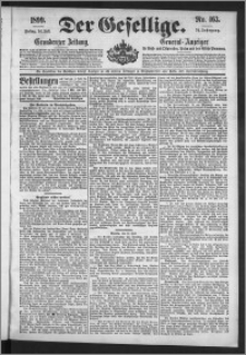 Der Gesellige : Graudenzer Zeitung 1899.07.14, Jg. 74, No. 163