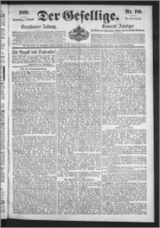 Der Gesellige : Graudenzer Zeitung 1899.08.03, Jg. 74, No. 180