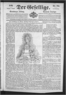 Der Gesellige : Graudenzer Zeitung 1899.08.06, Jg. 74, No. 183