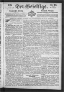 Der Gesellige : Graudenzer Zeitung 1899.09.16, Jg. 74, No. 218