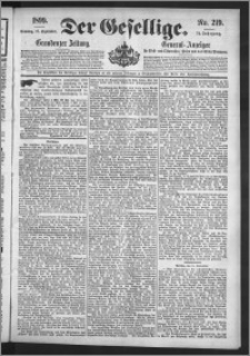 Der Gesellige : Graudenzer Zeitung 1899.09.17, Jg. 74, No. 219