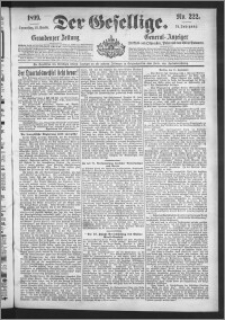 Der Gesellige : Graudenzer Zeitung 1899.09.21, Jg. 74, No. 222