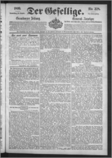 Der Gesellige : Graudenzer Zeitung 1899.09.28, Jg. 74, No. 228