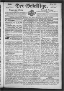 Der Gesellige : Graudenzer Zeitung 1899.10.13, Jg. 74, No. 241