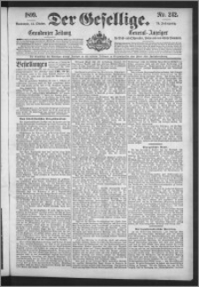 Der Gesellige : Graudenzer Zeitung 1899.10.14, Jg. 74, No. 242