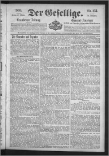 Der Gesellige : Graudenzer Zeitung 1899.10.27, Jg. 74, No. 253