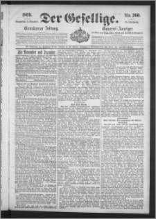 Der Gesellige : Graudenzer Zeitung 1899.11.04, Jg. 74, No. 260