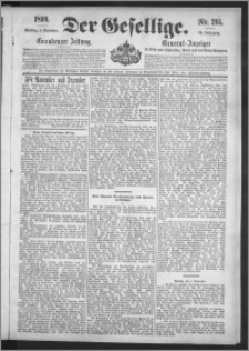 Der Gesellige : Graudenzer Zeitung 1899.11.05, Jg. 74, No. 261