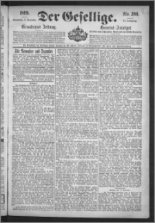 Der Gesellige : Graudenzer Zeitung 1899.11.11, Jg. 74, No. 266