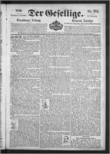 Der Gesellige : Graudenzer Zeitung 1899.12.02, Jg. 74, No. 283