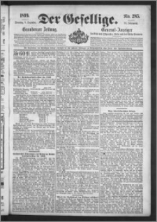 Der Gesellige : Graudenzer Zeitung 1899.12.05, Jg. 74, No. 285