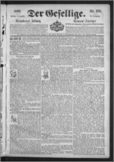 Der Gesellige : Graudenzer Zeitung 1899.12.08, Jg. 74, No. 288