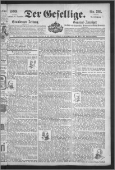 Der Gesellige : Graudenzer Zeitung 1899.12.16, Jg. 74, No. 295