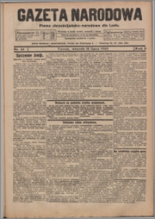 Gazeta Narodowa : pismo chrzescijańsko-narodowe dla Ludu 1925.07.21, R. 3, nr 61