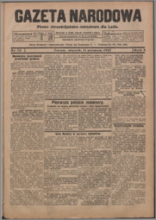 Gazeta Narodowa : pismo chrzescijańsko-narodowe dla Ludu 1925.08.11, R. 3, nr 70