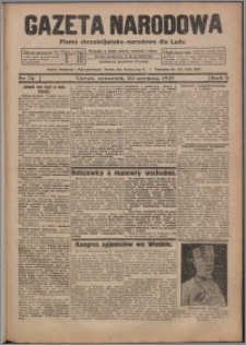 Gazeta Narodowa : pismo chrzescijańsko-narodowe dla Ludu 1925.08.20, R. 3, nr 74