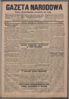 Gazeta Narodowa : pismo chrzescijańsko-narodowe dla Ludu 1925.09.19, R. 3, nr 87 + dod.
