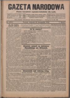 Gazeta Narodowa : pismo chrzescijańsko-narodowe dla Ludu 1925.11.10, R. 3, nr 109
