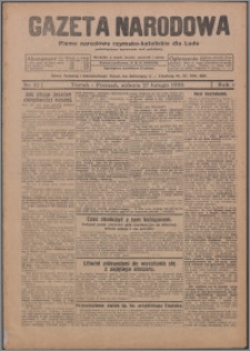 Gazeta Narodowa : pismo narodowe rzymsko-katolickie dla Ludu, poświęcone sprawom wsi polskiej 1926.02.27, R. 4, nr 25 + dod. nr 9