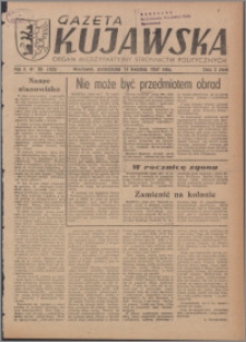 Gazeta Kujawska : organ międzypartyjnych stronnictw politycznych 1947.04.14, R. 2, nr 86 (385)