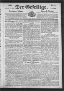 Der Gesellige : Graudenzer Zeitung 1900.01.11, Jg. 74, No. 8